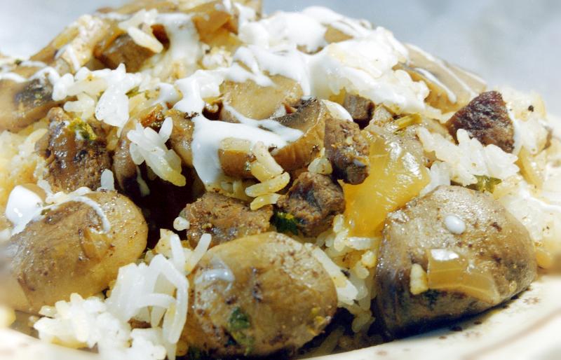 Rice with mushroom (timman tacheena bil-ftirr)